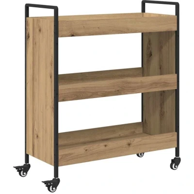 Image of Vidaxl Kitchen Trolley Artisan oak 70 x 30 82 cm Engineered wood