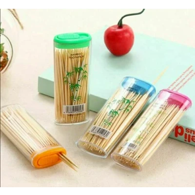 Image of 24 Pack 2400 Approx Dental Tooth Picks Portable Case Oral Hygiene Bamboo Sticks Floss Wooden Cocktail New Personal Hygiene, Disposable Appetizer Skewers, or Arts &amp; Crafts