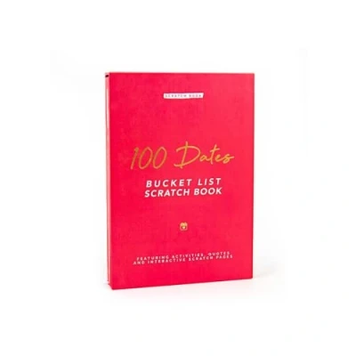 Image of Gift Republic Scratch Off BookCouples Edition100 Date IdeasBucket List Edition, Red,Medium