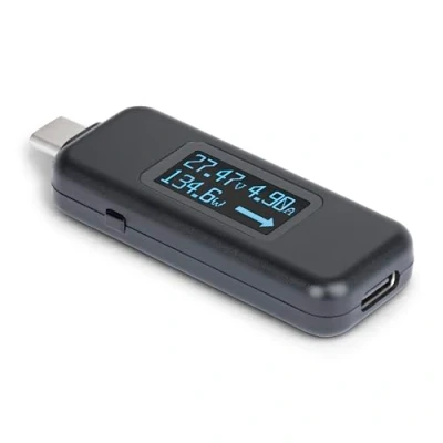 Image of StarTech.com USB C Power Tester, Digital Multimeter, Bi Directional Voltage and Current Meter, 240W PD EPR, Cable/Port Tester