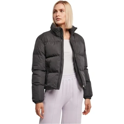 Image of Urban Classics Puffer Winter jacket, Women&#039;s, Size: Medium, Black