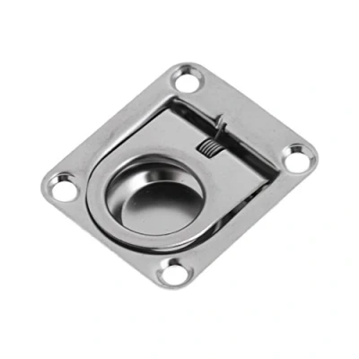 Image of Marine Boat Deck Hatch Flush Ring Pull Stainless Steel 43x 36mm, Style 2