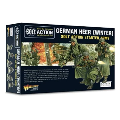 Image of Warlord Games German Heer (Winter) Starter Army 28mm Scale Plastic Miniatures for Bolt Action Highly Detailed World War 2 Table top Wargaming