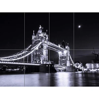Image of Artery8 Tower Bridge At Night XL Giant Panel Poster (8 Sections)