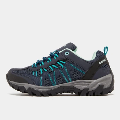 Image of HI TEC Jaguar Womens Hiking shoes, Women&#039;s, Size: 5, Sky captain/navigate Imitation leather/ textile