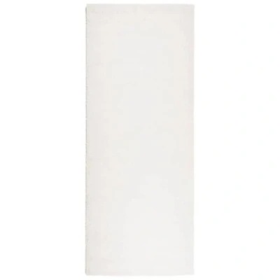 Image of vidaXL Shaggy Rug High Pile Modern Cream Polypropylene Area Carpet 80x200cm 30mm Soft Texture Indoor Floor Decor
