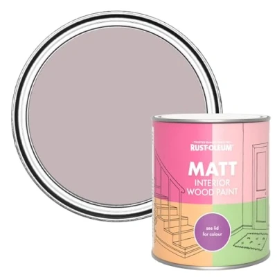 Image of Rust Oleum Purple Interior Wood Paint in Matt Finish Lilac Wine 750ml