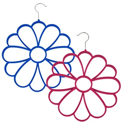 Image of Pretty Flower Scarf Holder organiser with hanger Overall Size 30cm