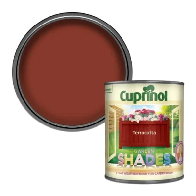 Image of Cuprinol Garden Shades Exterior Woodcare, Terracotta, 1L