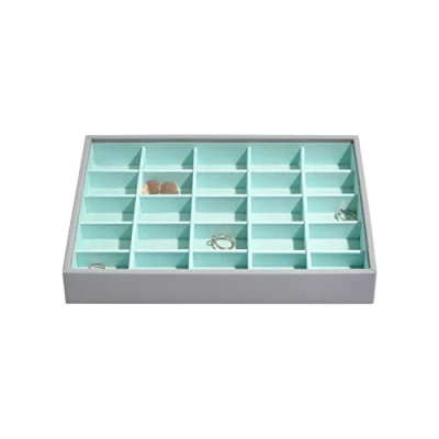 Image of Stackers Dove Grey &amp; Mint Classic Medium Jewellery Box Trinkets Layer