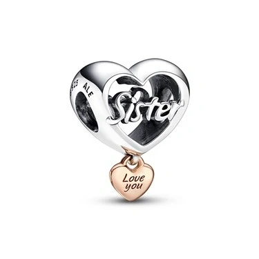 Image of Pandora Love You Sister Heart Charm