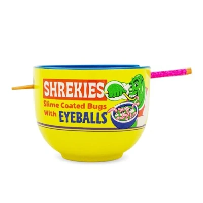 Image of Shrek &quot;Shrekies Eyeballs Cereal&quot; 20 Ounce Ramen Bowl and Chopstick Set
