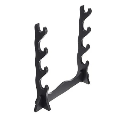 Image of GOONSDS Sword Stand Display Door Samurai Katana Wakizashi Tanto Holder 4 Layer