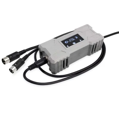 Image of RetroPower PSU C64 FDD Dual OLED Digital International Replacement Power Supply for Commodore 64 + 1541 II, Display, Touch Sensor, EU/UK/AU Plug