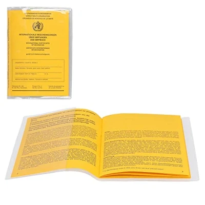 Image of mumbi 2 x Vaccination Certificate Cover for Card Protection Bag, Sleeves Transparent (for All Cards from 2015)