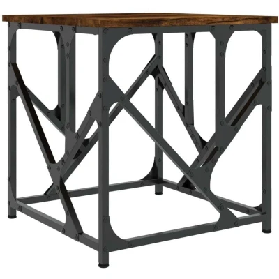 Image of vidaXL Coffee Table Smoked Oak 45x45x47.5 cm Engineered Wood