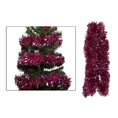 Image of Simply Products 4M Chunky/Fine Cut Christmas Tinsel Garland Decoration (Blush)