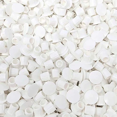Image of M8 Plastic Hole Plugs (Pack of 10, White) Made in Germany