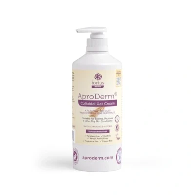 Image of Aproderm Colloidal Oat Cream 500ml pump Paraffin Free Suitable for dry skin, eczema and psoriasis …