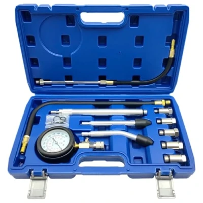 Image of ZKTOOL Automotive Engine Compression Tester Kit, 11PCS 0 300 PSI / 20 Bar, Compatible for All Vehicles and Motorcycles, Cylinder Leak Detector, Manometer