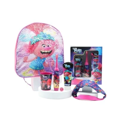 Image of Trolls Gift Set for Kids Includes Oral Care &amp; Reversible Sequin Backpack
