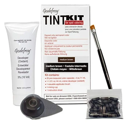 Image of Godefroy Tint Kit Eyebrow and Beard Colour for Professionals Medium Brown