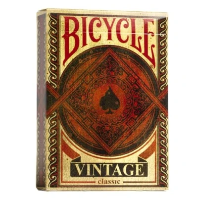 Image of Fournier Bicycle Vintage Playing 1 Deck, Air Cushion Finish, Professional, Superb Handling &amp; Durability, Gift for Card Collectors, Black Red