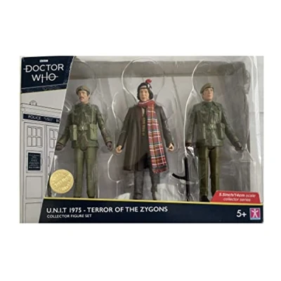 Image of Doctor Who U.N.I.T 1975 Terror of the Zygons Collector Figure Set, 07246RPD