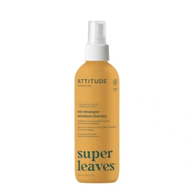 Image of ATTITUDE Detangling Spray, EWG Verified, Plant Based Ingredients, Vegan, Orange Leaves, 240 mL