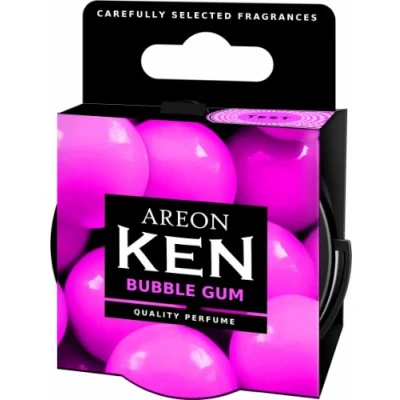 Image of AREON Ken Car Air Freshener Bubble Gum Tin Adjustable Vented Lid Multi Pack of 2