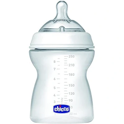 Image of Chicco Baby Bottle with Nipple 4 Months