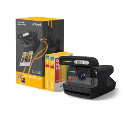 Image of Polaroid FLIP Instant Camera Black + Color Film Bundle (16 photos)
