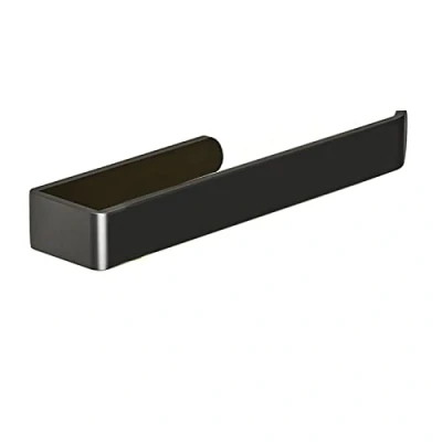Image of Towel Rail Wall Mounted, Black Self Adhesive Rail, Aluminum Rack for Bathroom, Kitchen, Toilet, No drilling 33 cm