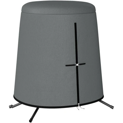Image of Outsunny Hanging Egg Chair Cover, Outdoor Single Swing Waterproof Anti dust Furniture Protector with Zipper, 300D Oxford Fabric for 200 x 230 cm Stand, Grey