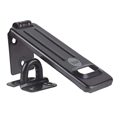 Image of Yale Y135B/120/BK 120mm Steel Hasp Secure Gates Sheds High Protection