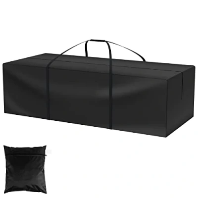 Image of Garden Cushion Storage Bag, Extra Large Outdoor Furniture Bag with Zipper &amp; Handle, Waterproof, Anti UV, Heavy Duty Rip Proof 600D Oxford Fabric Christmas Tree for Cushions