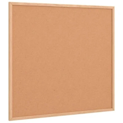 Image of vidaXL Cork Board with Frame Solid Pine Wood 60 x 55 cm, Notice, Pin Board, Office Large Notice