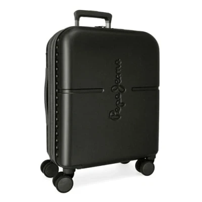 Image of Pepe Jeans Highlight Cabin Suitcase Black 40 x 55 20 cm Rigid ABS Built in TSA Lock 37 L 2.7 kg 4 Wheels Double Extendable Hand Luggage