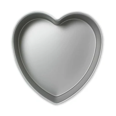 Image of PME Anodised Aluminium Heart Cake Pan 12 x 2 Inch Deep,Silver