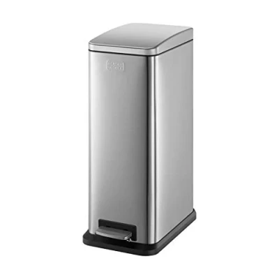 Image of Black + Decker 20L Slimline Soft Close Pedal Bin