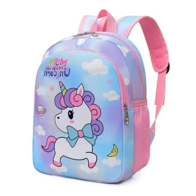 Image of CHERUBIC Toddler backpack, Kids Children Schoolbag Unicorn Cute Cartoon Travel Waterproof Lightweight Daypack
