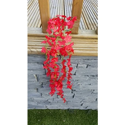 Image of Best Artificial 80cm Red Trailing Flower Garland Hanging Vine String Plant (1)