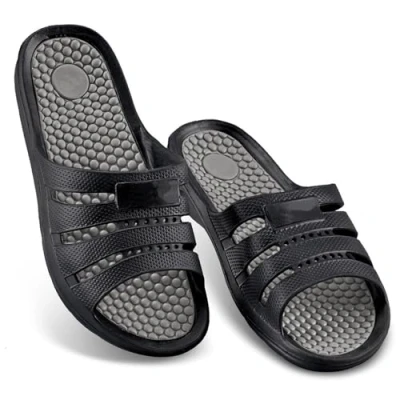 Image of Easylife Comfort Waterproof Sliders Grey (Size 40) Massaging Slide Sandals to Improve Blood Circulation, Comfy Slider For Men, Lightweight, Non Slip Mens Slides Fully Guaranteed