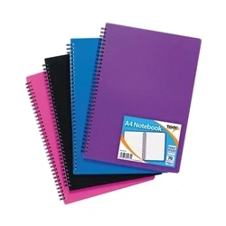 Image of Sundry A4 Wiro Polypropylene Notebook (5 Pack) 301471