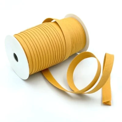 Image of Craft Cult 12mm Plain Double Fold Bias Binding Tape 25 Metre Roll (91 Honey Mustard)