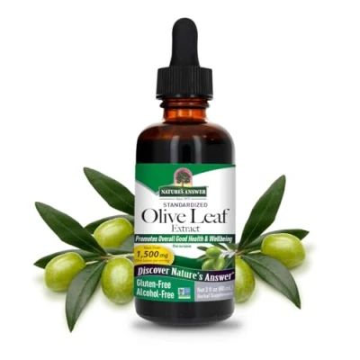 Image of Nature&#039;s Answer Alcohol Free Oleopein Olive Leaf, 2 Fluid Ounces