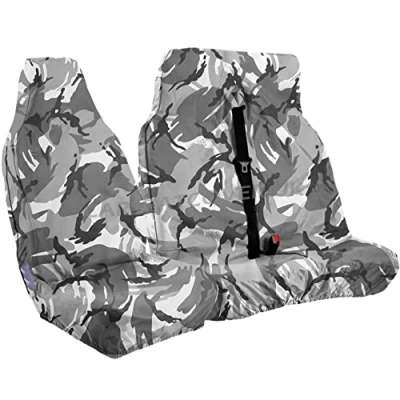 Image of Carseatcover UK xxgrycamovset08 Urban Grey Camouflage Camo Van Seat Covers Single + Double