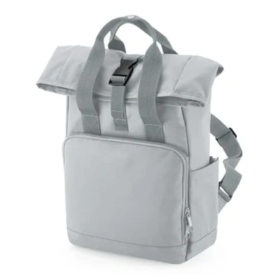 Image of COOZO Recycled Mini Twin Handle Roll Top Backpack Light Grey One Size