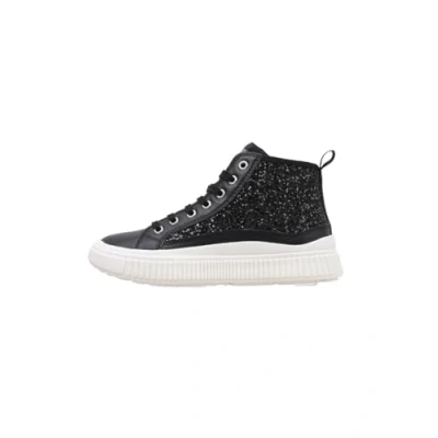 Image of Geox J LAQUINNY Girl D Sneaker, Black/White, 11 UK Child