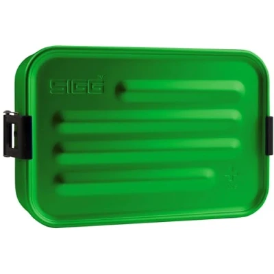 Image of SIGG Aluminium Lunchbox Plus S Green With Food Separator Award Winning Dishwasher &amp; Microwave Safe Leakproof Featherweight BPA Free Small